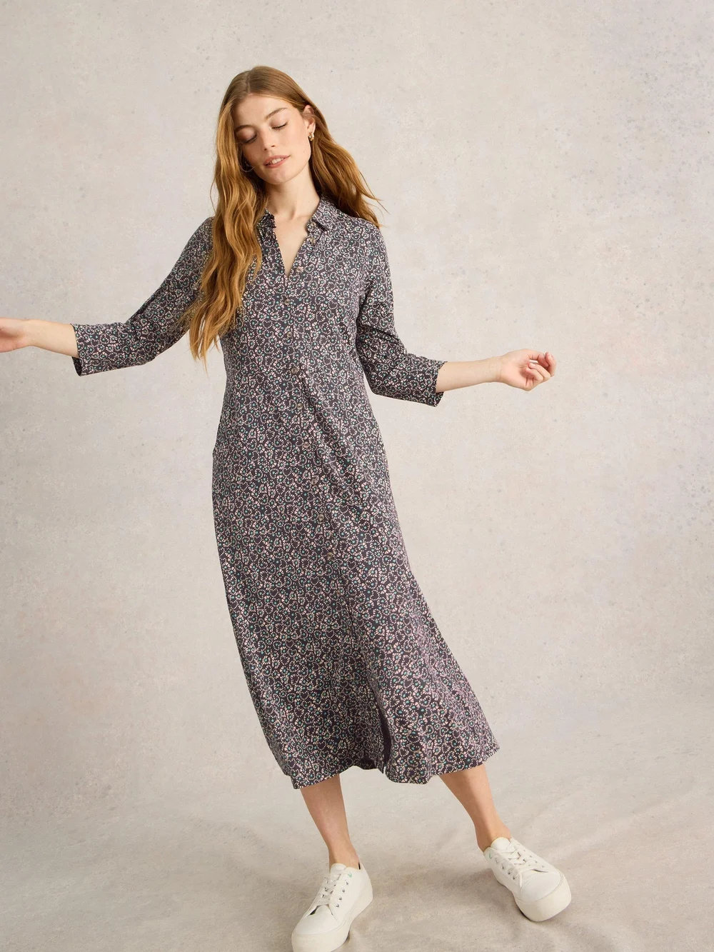 Robe chemise en jersey Rua - Grey Pr - 52/R Image 1