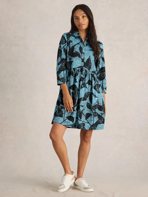 Robe chemise en jersey Everly - Blue Pr - 52/R Image 2