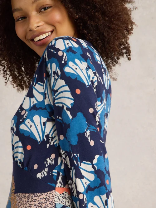 Robe en jersey Megan - Navy Multi - 52/R Image 3