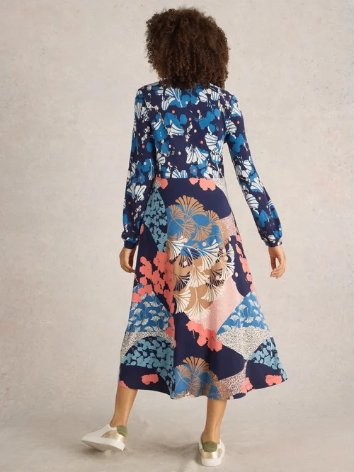 Robe en jersey Megan - Navy Multi - 52/R Image 4