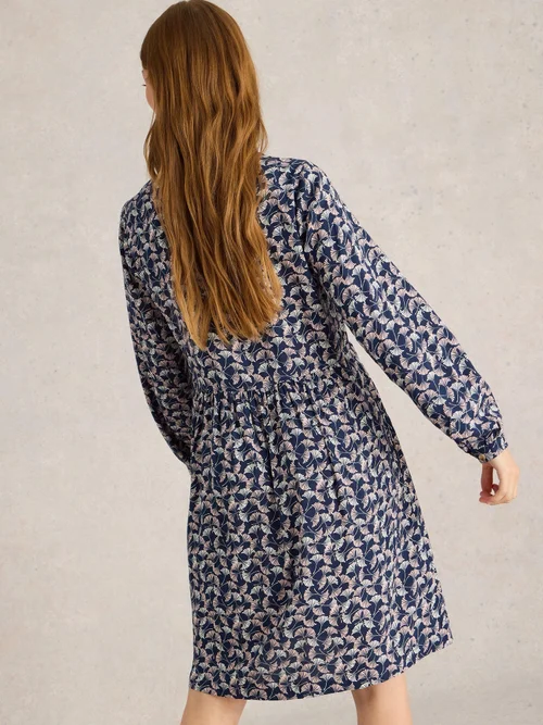 Robe Penelope en viscose écologique - Navy Pr - 52/R Image 4