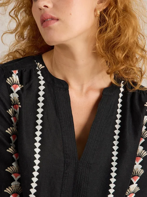 Robe en lin June - Blk Pr - 52/R Image 3
