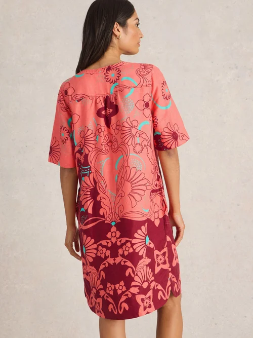 Robe en lin June - Red Mlt - 40/R Image 4