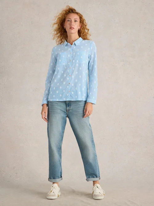 Chemise Sophie En Coton Biologique - Blue Mlt - 52 Image 2