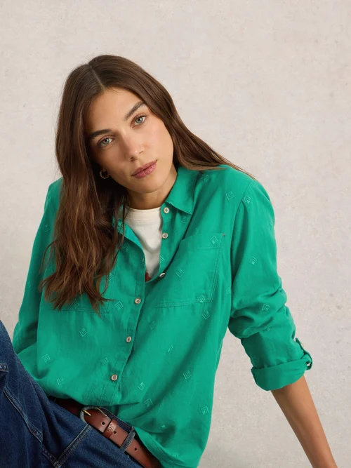 Chemise Sophie En Coton Biologique - Brt Green - 52 Image 1