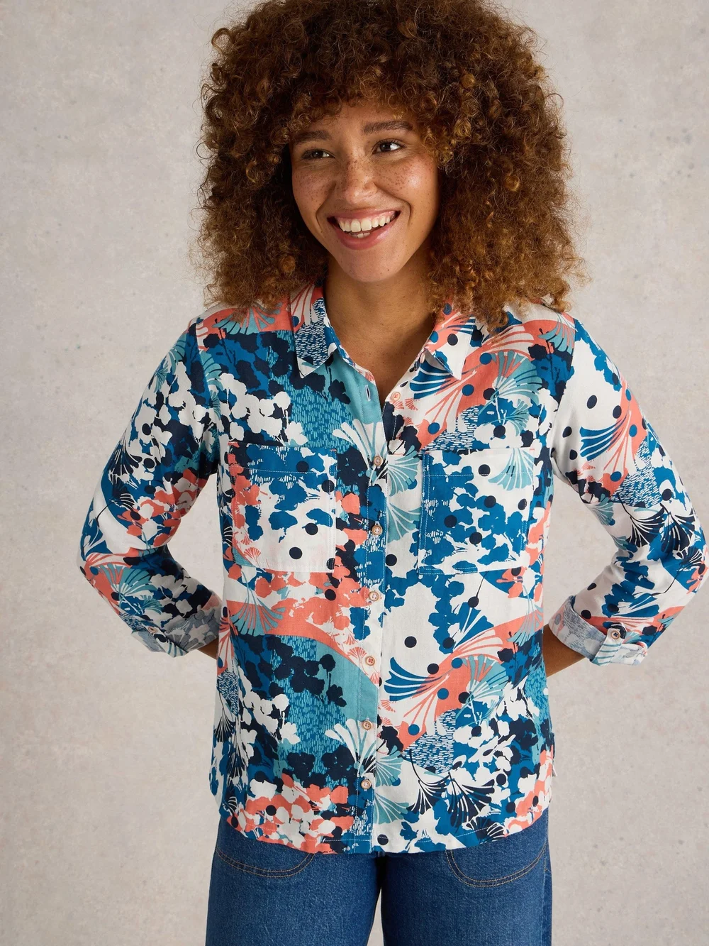 Chemise Sophie En Coton Biologique - Ivory Pr - 42 Image 1