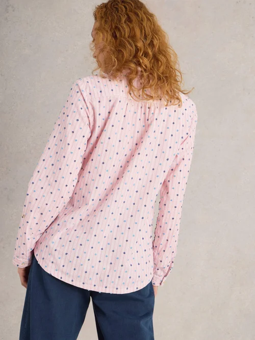 Chemise Sophie En Coton Biologique - Red Mlt - 48 Image 4