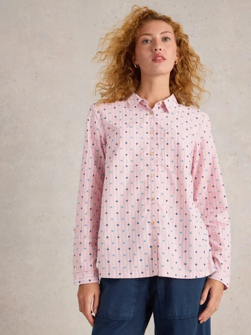 Chemise Sophie En Coton Biologique - Red Mlt - 46 Image 3