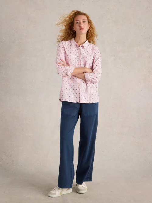 Chemise Sophie En Coton Biologique - Red Mlt - 46 Image 2