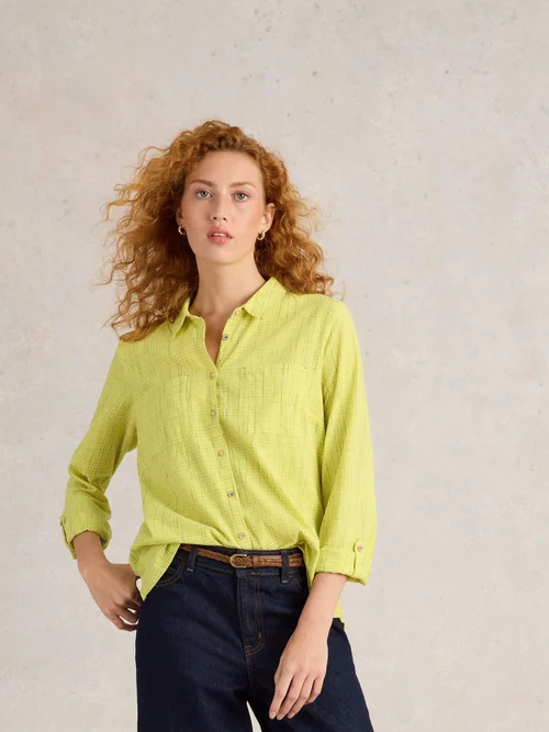 Chemise Sophie En Coton Biologique - Yellow Mlt - 50 Image 1