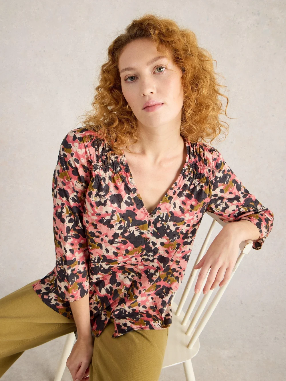 Top en coton biologique Rae - Pink Pr - 52 Image 1