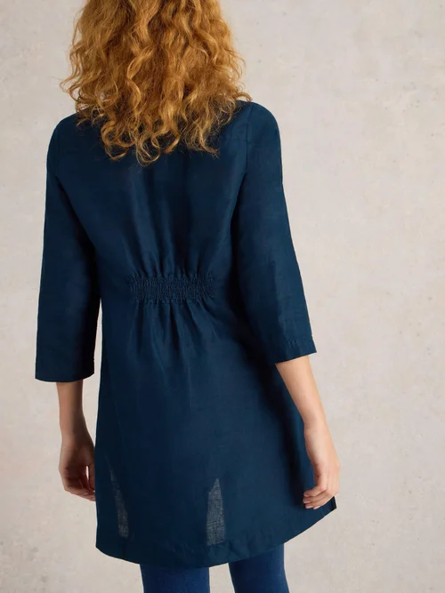 Tunique en lin Blake - Dark Navy - 52/R Image 4