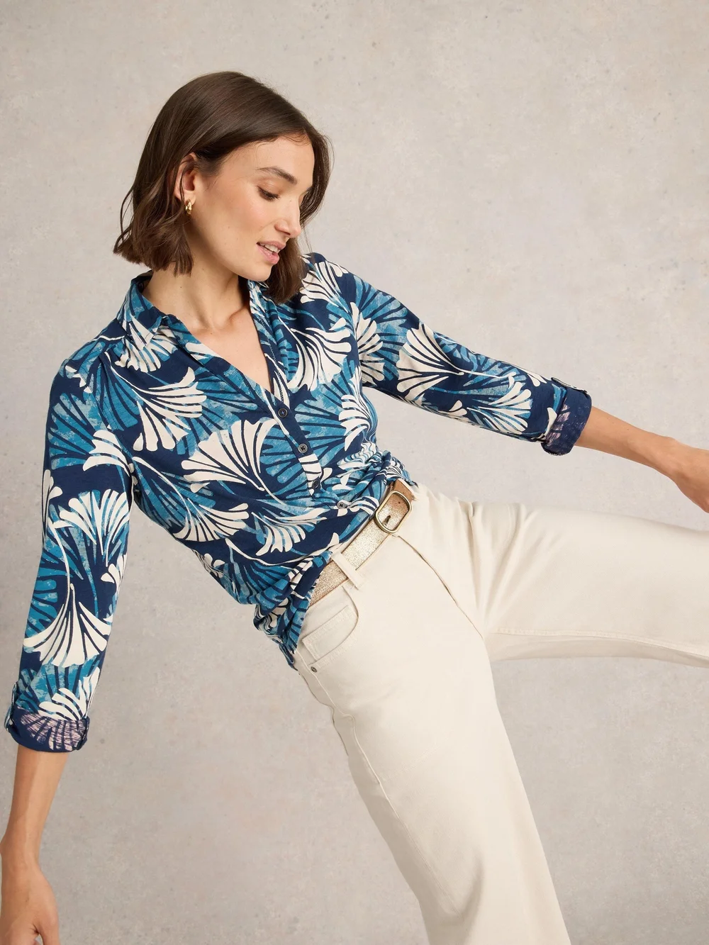 Chemise en jersey Annie - Blue Pr - 52 Image 1