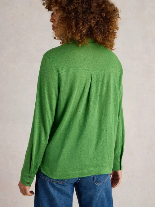 CHEMISE EN LIN CHARLIE - Mid Green - 52 Image 4