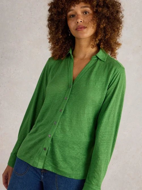 CHEMISE EN LIN CHARLIE - Mid Green - 52 Image 3