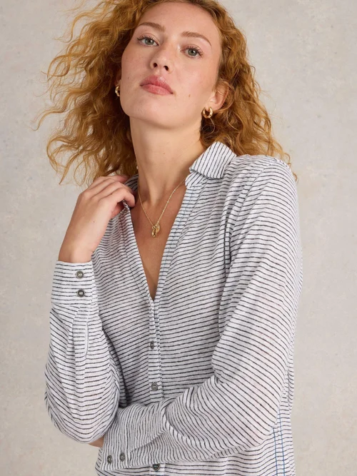 CHEMISE EN LIN CHARLIE - White Mlt - 48 Image 3