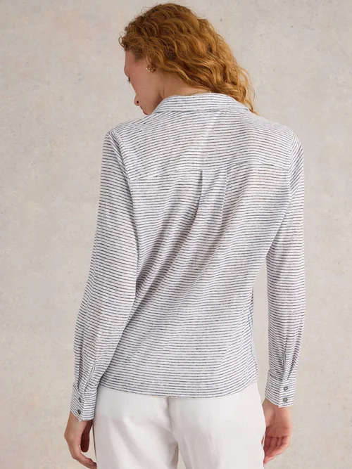 CHEMISE EN LIN CHARLIE - White Mlt - 48 Image 4