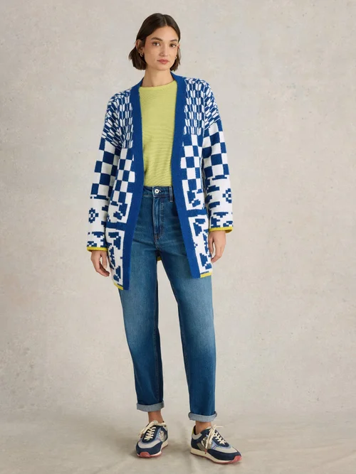 CARDIGAN GEO MIX - Blue Mlt - XL Image 2