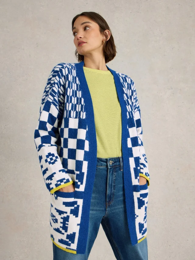 CARDIGAN GEO MIX