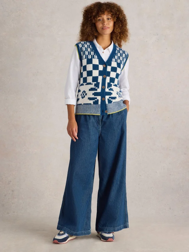 DÉBARDEUR À BOUTONS GEO MIX