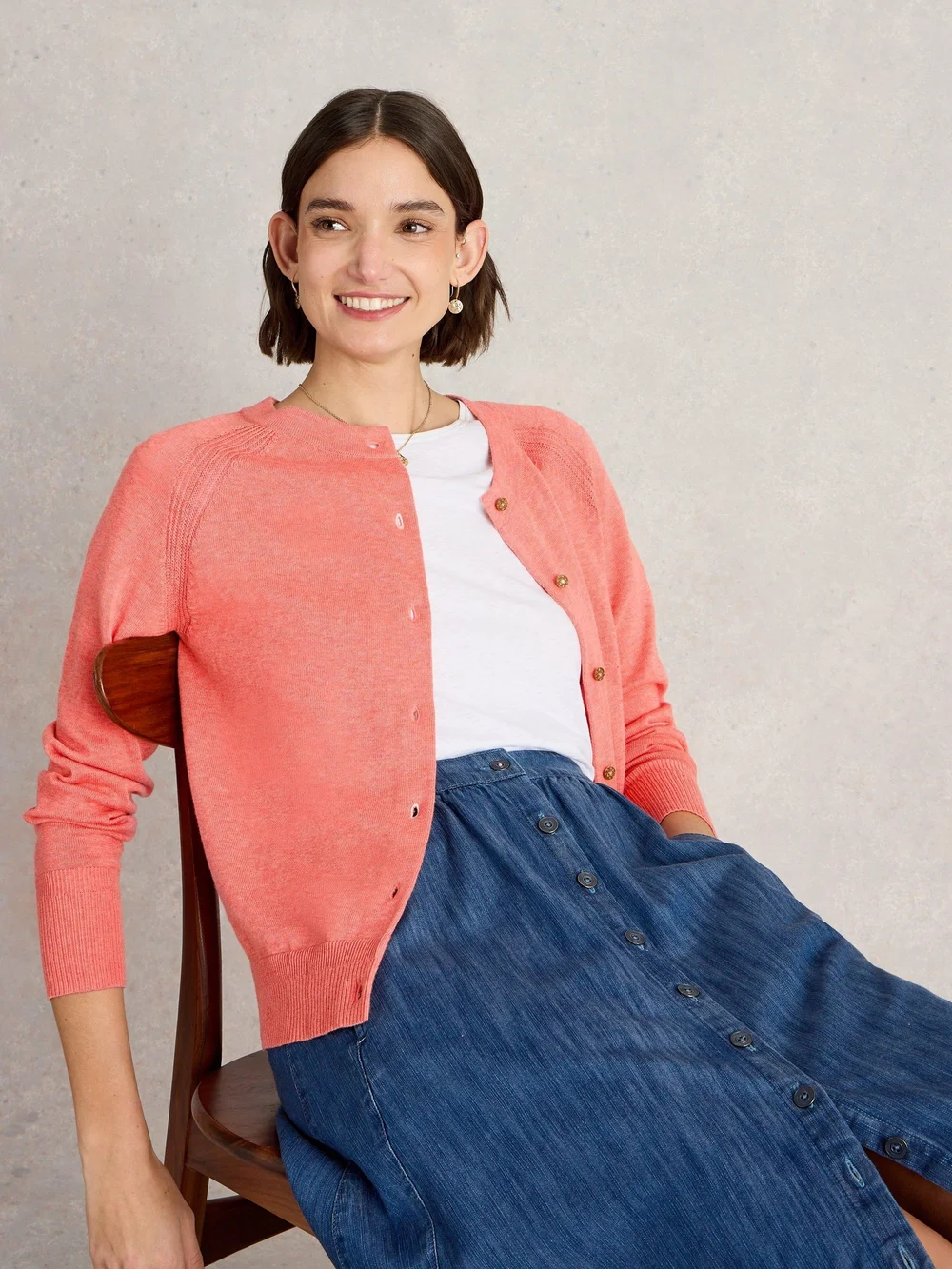 Cardigan Lulu - Mid Coral - 52 Image 1