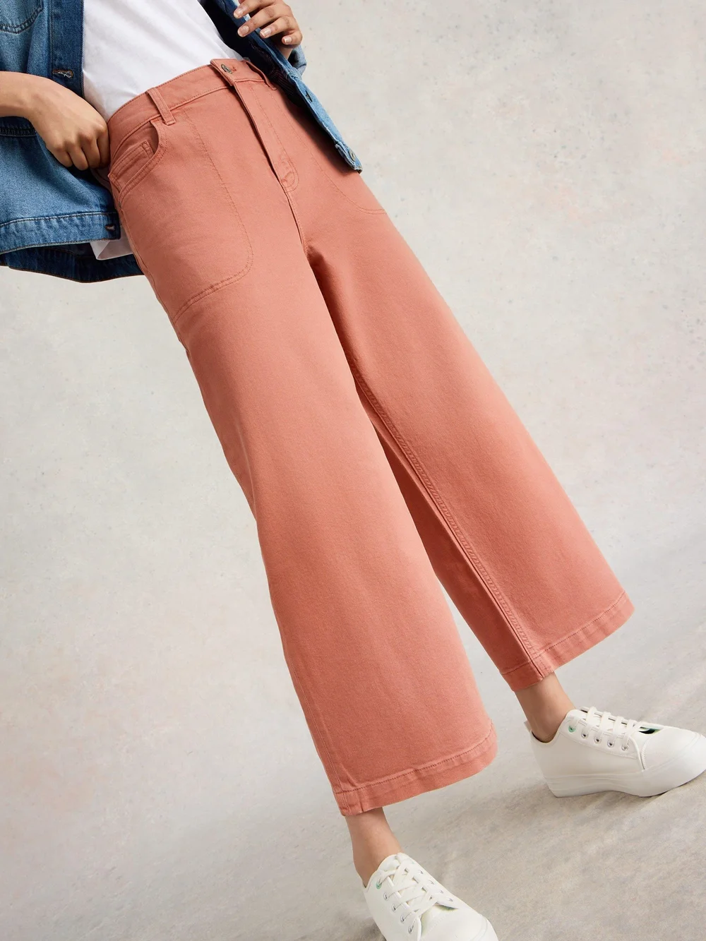 7/8-Jeans Tia mit weitem Bein - Mid Orange - 40/R Image 1