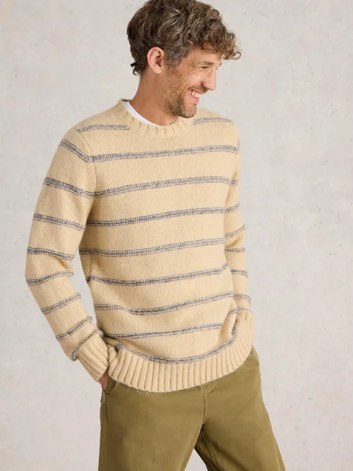 Pull à col rond rayé breton - Nat Mlt - XXL Image 3