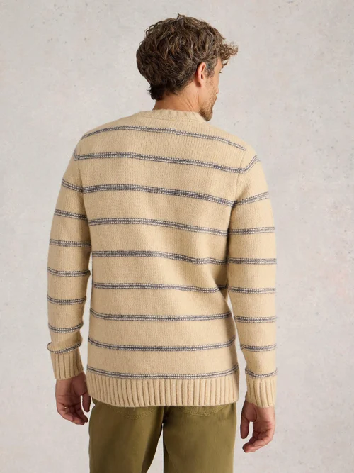 Pull à col rond rayé breton - Nat Mlt - XXL Image 4