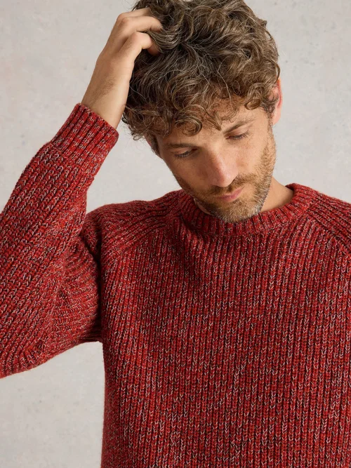 Rye Twisted Crew Neck - Red Mlt - XXL Image 3