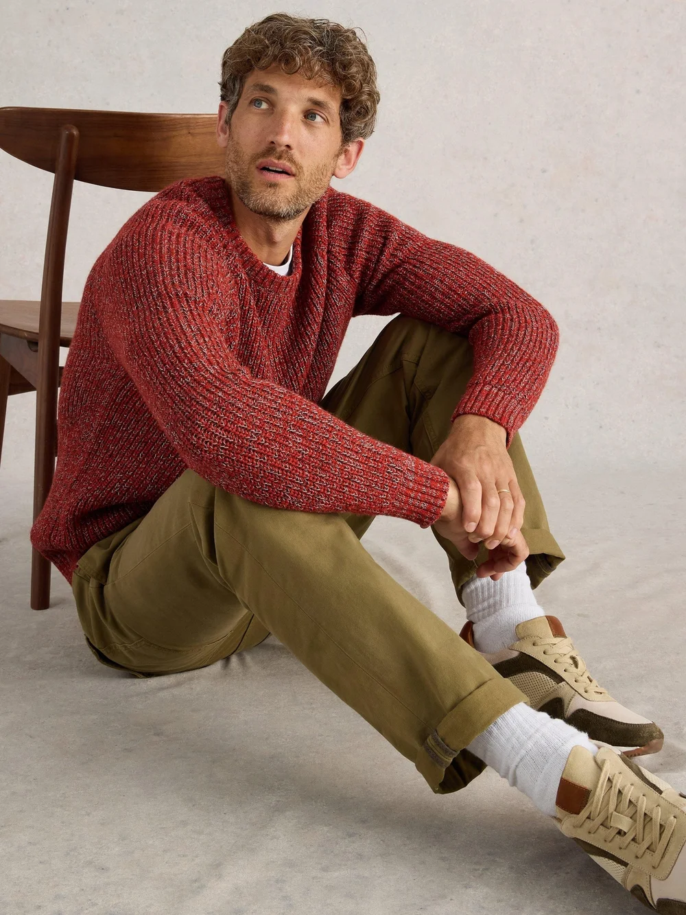 Rye Twisted Crew Neck - Red Mlt - XXL Image 1