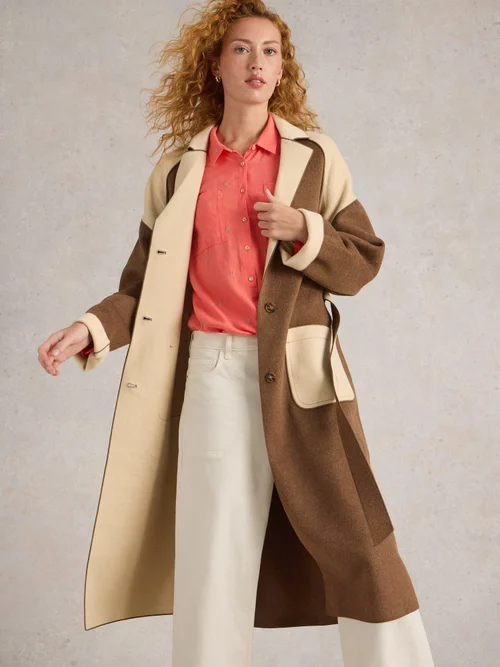 Manteau Sabine en laine mélangée - Nat Mlt - 46 Image 3