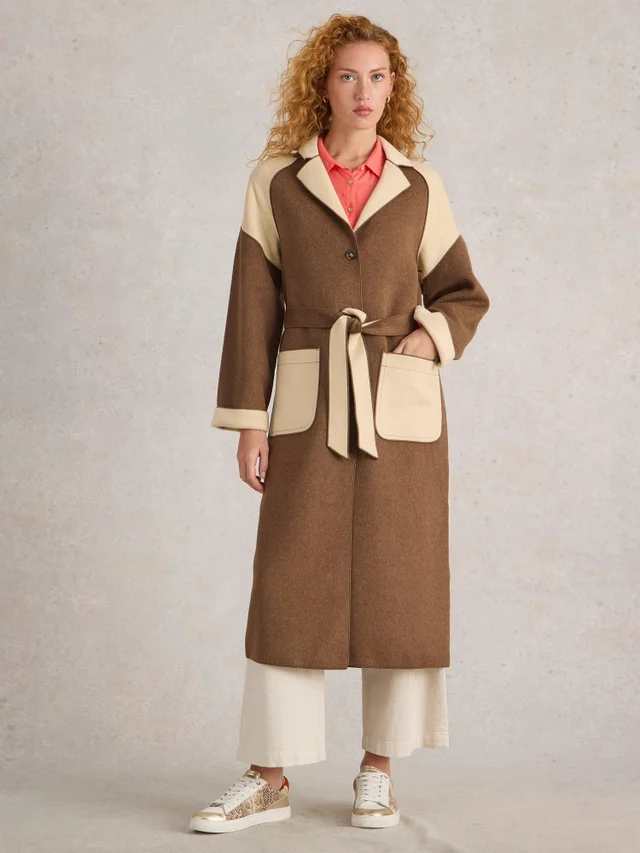 Manteau Sabine en laine mélangée