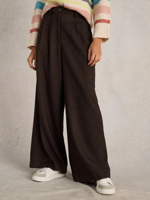 Pantalon large Sasha Tweedy - Brown Mlt - 52/R Image 3