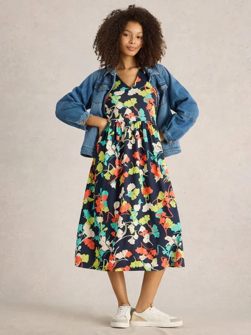 Robe en jersey Leah - Navy Multi - 52/R Image 2