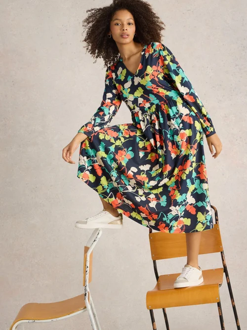 Robe en jersey Leah - Navy Multi - 52/R Image 1