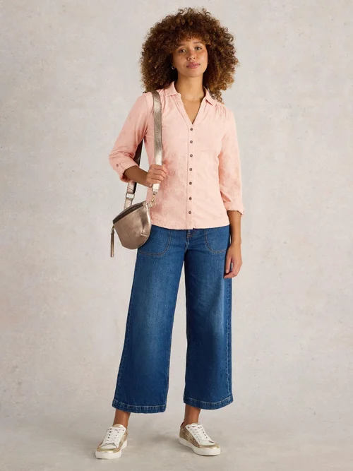 Chemise En Jersey Brodé Annie - Dus Pink - 52 Image 2