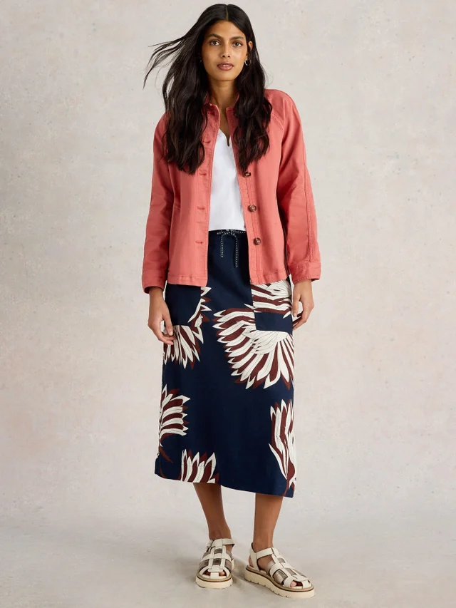 Jupe en lin mélangé Elle