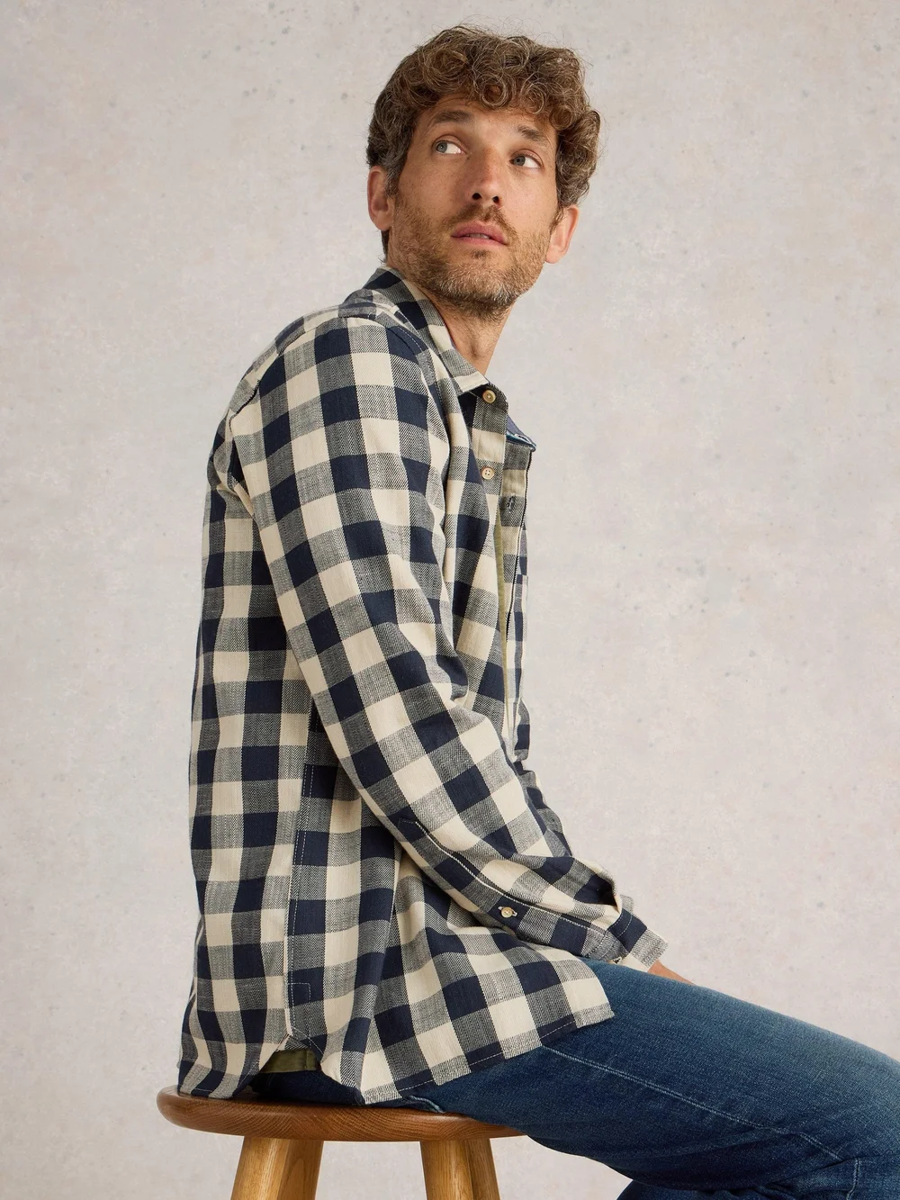 Chemise à manches longues à carreaux Buffalo - Navy Multi - XXXL Image 1