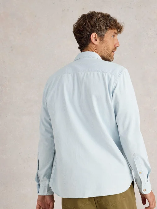 Chemise à manches longues à fines rayures - Blue Mlt - XXL Image 4