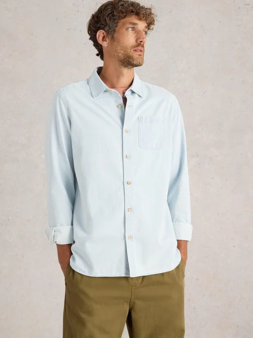 Chemise à manches longues à fines rayures - Blue Mlt - XXL Image 3