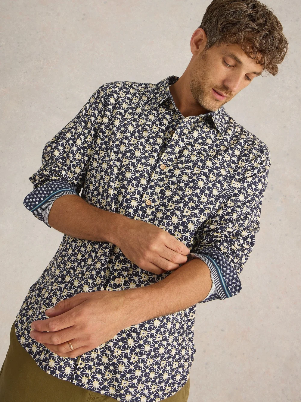Chemise imprimée Fuji Flower - Navy Pr - XXXL Image 1