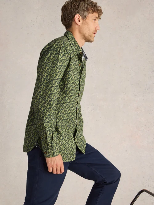 Chemise imprimée poissons koi - Green Pr - M Image 3