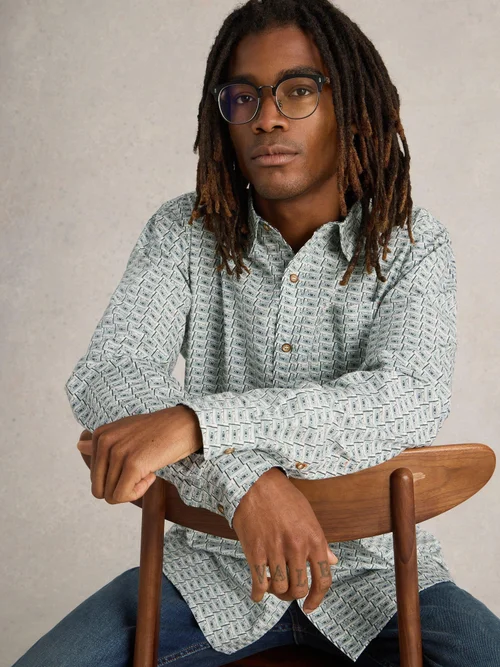 Chemise imprimée cassette - White Pr - XXXL Image 3