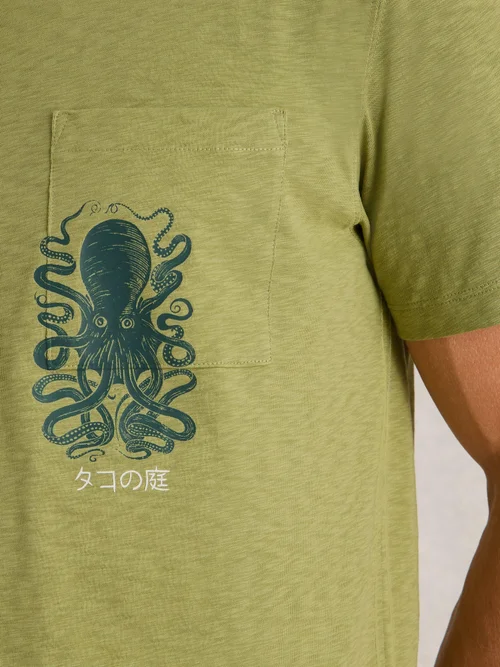 T-shirt graphique pieuvre - Green Pr - S Image 4