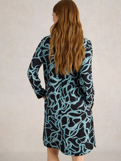 Robe en jersey June - Blk Pr - 42/R Image 4