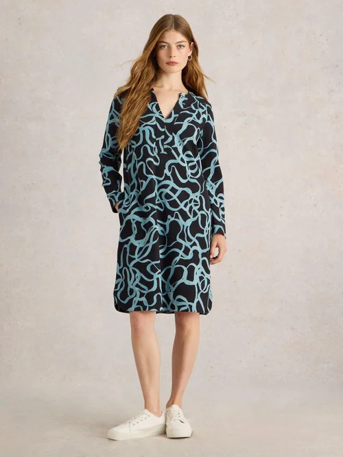 Robe en jersey June - Blk Pr - 42/R Image 2
