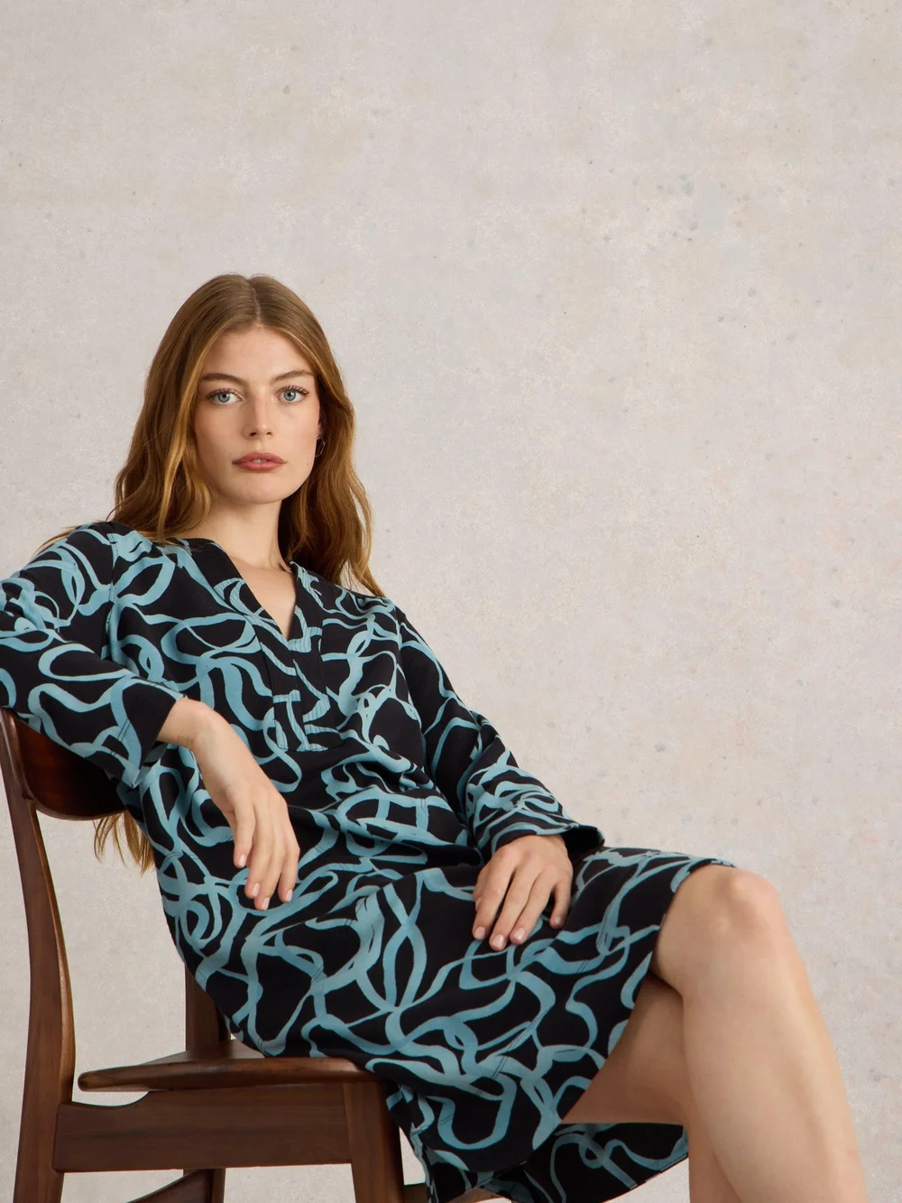 Robe en jersey June - Blk Pr - 52/R Image 1