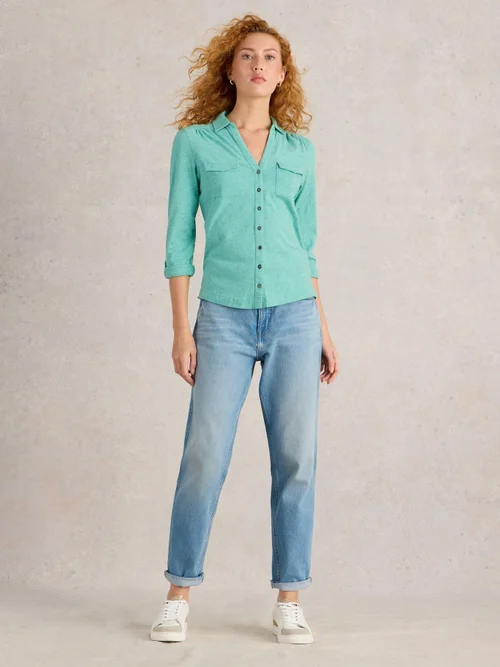 CHEMISE EN JERSEY À POCHES ANNIE - Brt Blue - 52 Image 2