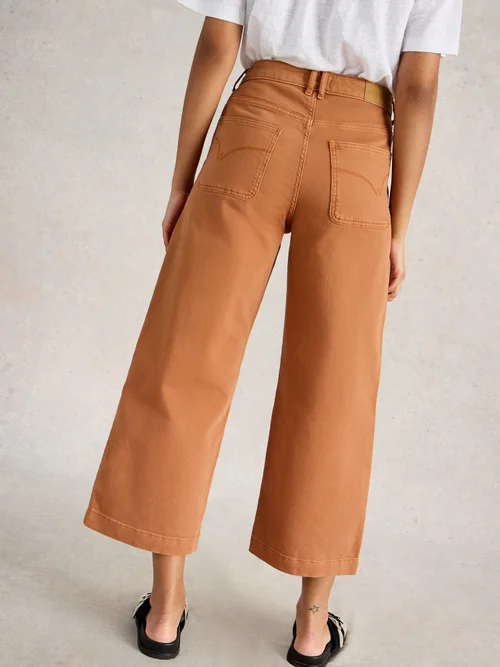 7/8-Jeans Tia mit weitem Bein - Dark Tan - 46/R Image 4