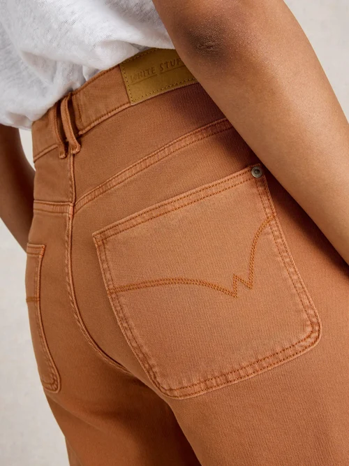 7/8-Jeans Tia mit weitem Bein - Dark Tan - 46/R Image 3